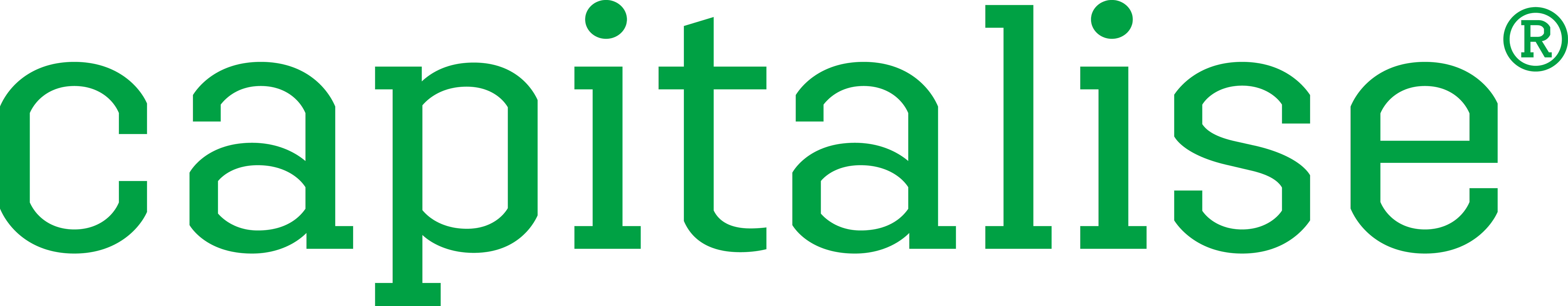 Capitalise full green horizontal logo